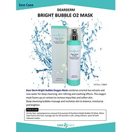 Dear & Derm DEARDERM BRIGHT BUBBLE O2 MASK 3.4FL.OZ / 100ML