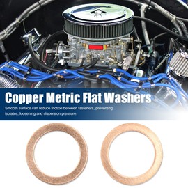 sourcing map Flat Washers Seal Copper Rings Sealing Rings Sealing Plate 18 mm Pack of 30