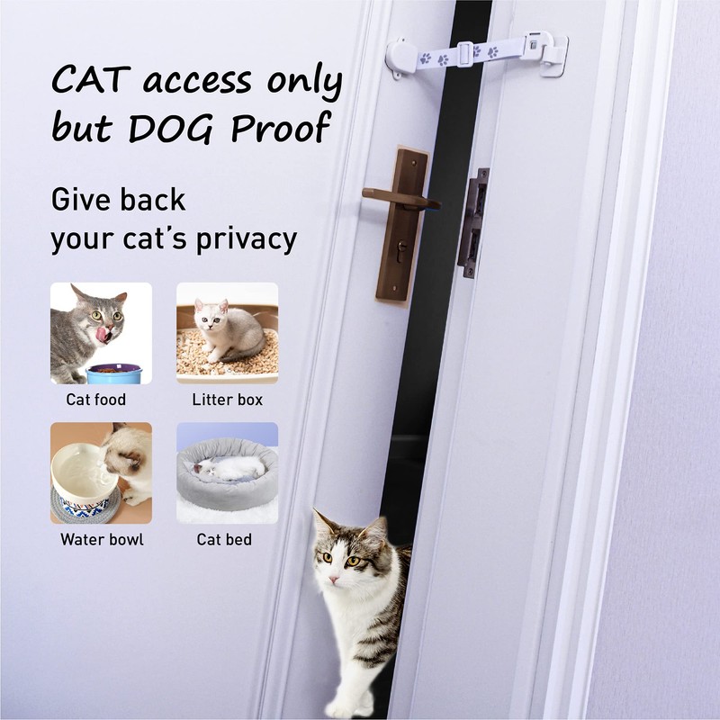 Neobay Adjustable Door Strap and Latch, Textile Cat Door Latch