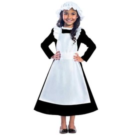 My Illusions Girls Victorian Maid Kids World Book Day Historical Poor Girl Fancy Dress Outfit (Medium 7-8 Years)