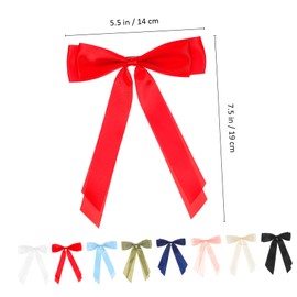 FOMIYES 8pcs Cute Bow Hair Clips for Women and Girls Alligator Clips Colors Ribbon Bows for Hair