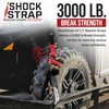 SHOCKSTRAP Ratchet Strap, 7’ x 1.5" Shock Absorbing Heavy Duty