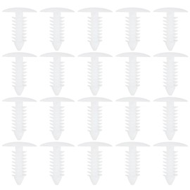 LT Easiyl 20PCS Bumper Plugs Front License Plate Holes Cover Clips 18.2x20x5.5mm Bumper Shield Retainer Bumper Hole Cover Caps Suitable for 6-7mm Holes White