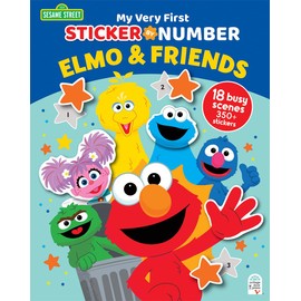 Sesame Street Elmo & Friends - My Very First Sticker by Number Activity Book for Kids, Includes Pull-Out Pages and 300 Stickers, Toddlers and Kids