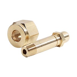 Manloney LLC Universal CGA540 Inlet Nut & Nipple Adapter, 1/4" NPT Stem Nipple Inlet Fittings