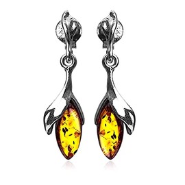 Ian and Valeri Co. Amber Sterling Silver Dangle Earrings
