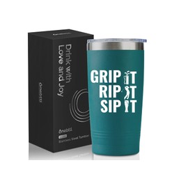 Onebttl Golf Gifts for Men, Funny Golf Gifts 20oz Stainless Steel Tumbler, Golf Gag Gifts for Men, Fathers Day Golf Gifts for Dad, Birthday Gifts, Gifts for Golf Lovers - Grip It Rip It Sip It