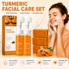 zhnnt 5Pcs Turmeric Wash and Care Set,2Pcs Tuemeric Facial Cleanser