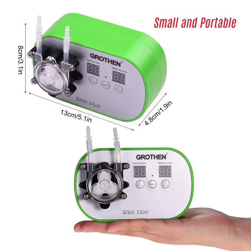 HXBER Timed Peristaltic Pump, Green, Plastic, Above Ground, 160ml/min, Aquarium,