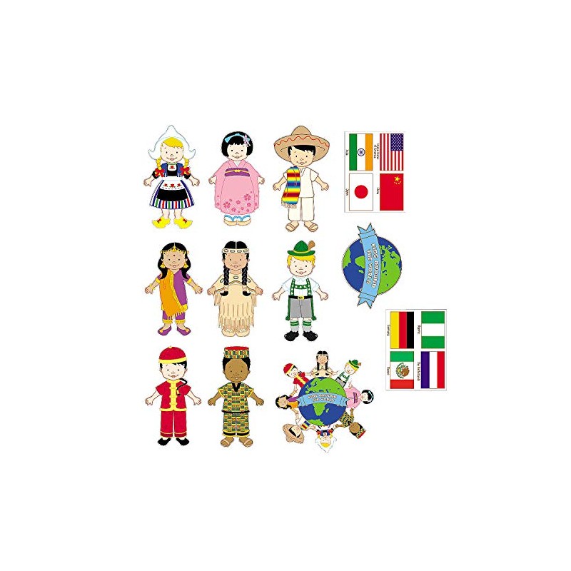 Multicultural Kids from Around The World - Set of 12