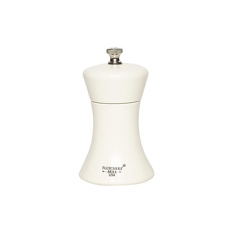 Fletchers' Mill Sierra Salt Mill, White - 4 Inch, Adjustable