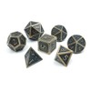 Fasizi 7PCS Metal Dice Set DND Game Polyhedral Solid Metal
