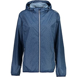 CMP - Giacca Donna con Cappuccio Antipioggia, Blue, L