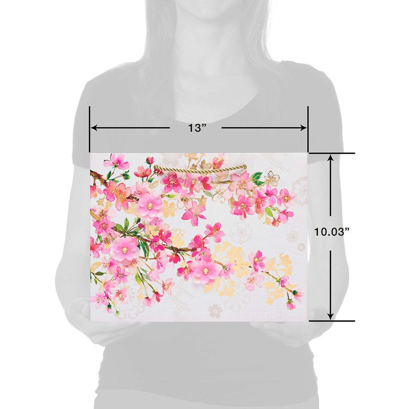 Papyrus 13" Large Gift Bag (Graceful Bloom) for Weddings, Bridal