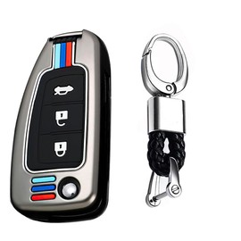 TECART Key Fob Case Protection Shell Accessories Fit For Nissan Rogue Rogue Select Rogue Sport, Tape A-3 Button-black, Tape A-3 button-black