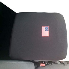 Car Console Covers Plus Made in USA fits Ford F150 F250 2014-2024 Select Bucket Seat Models Neoprene Center Console Cover for Console Image as Shown (Black USA Flag)