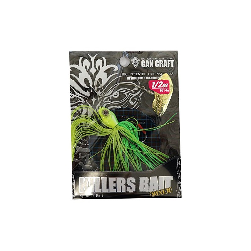 GAN CRAFT Spinnerbait, Killer's Bait, Mini 2 1/2 oz, Flashing