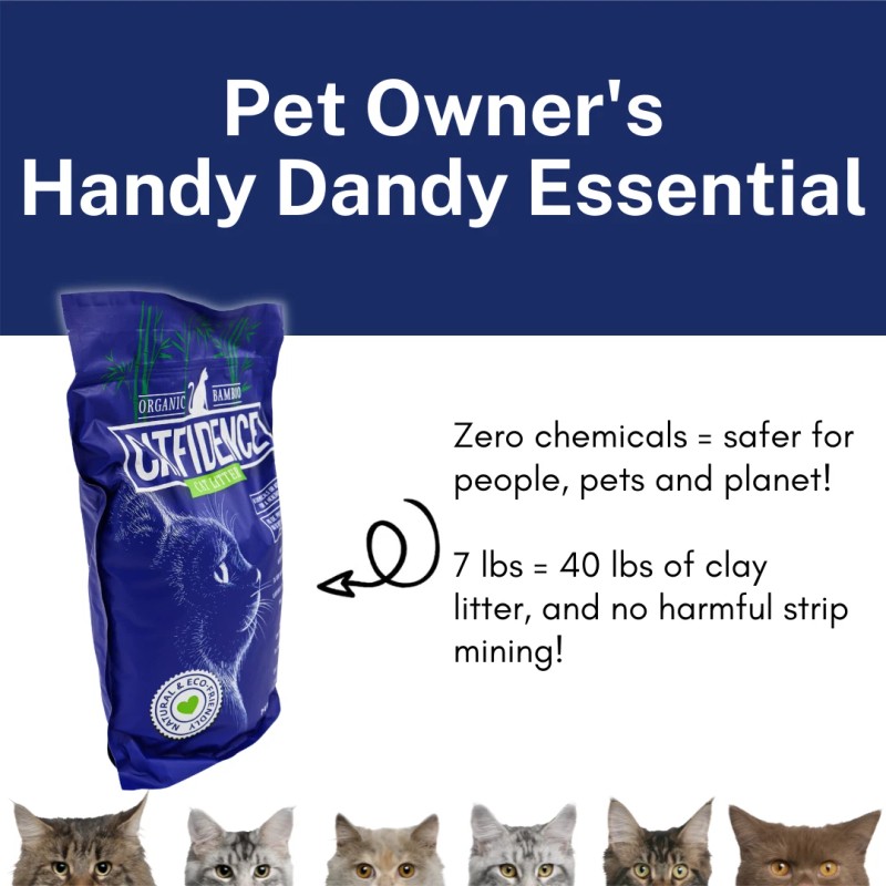 The Original Poop Bags Catfidence Cat Litter 7-lb Organic Bamboo