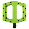 Dmr V11 Flat Mountain Bike Pedals - Green/Black, Steel Axle/Pair