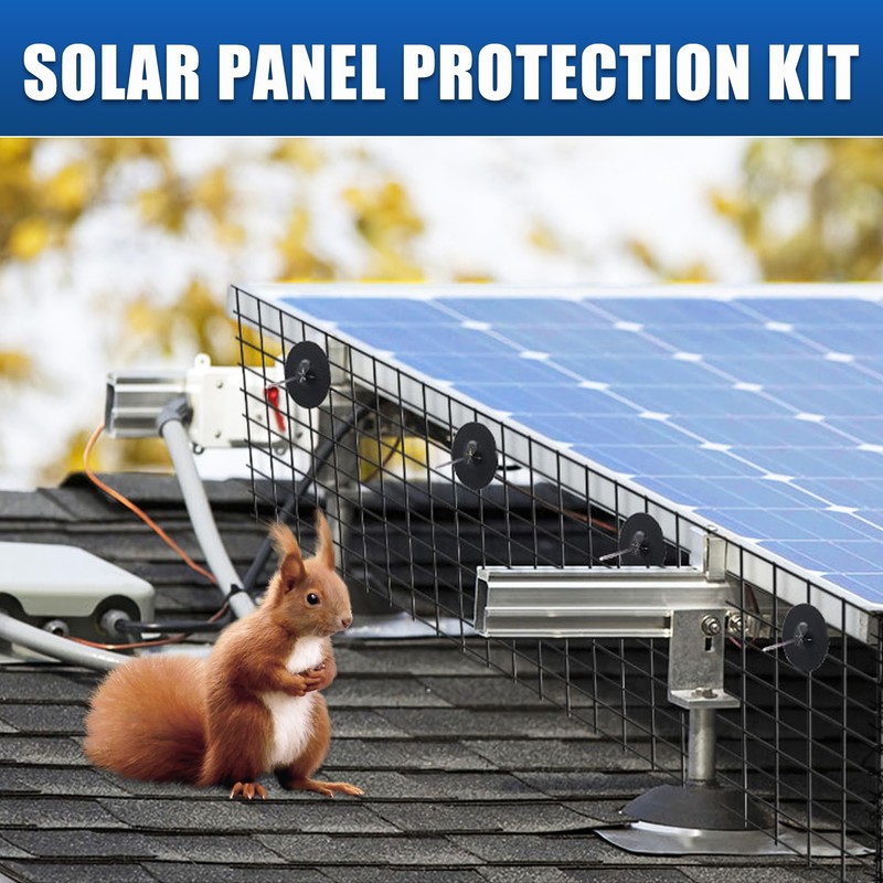 Moyios 6in x 120ft Solar Panel Bird Mesh Black PVC