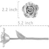 BESZONE Solid Pure Tin Rose 10Th Anniversary Gift Handcrafted Sculpture