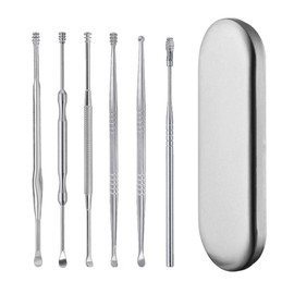 Ear Cleaner, Ear Cleaner, 6 Piece Set, Ear Cleaner, Mitigaki Set, Ear Hole Massage, For Children and the Elderly, For Home Use, Storage Case Included, Washable, Convenient to Carry