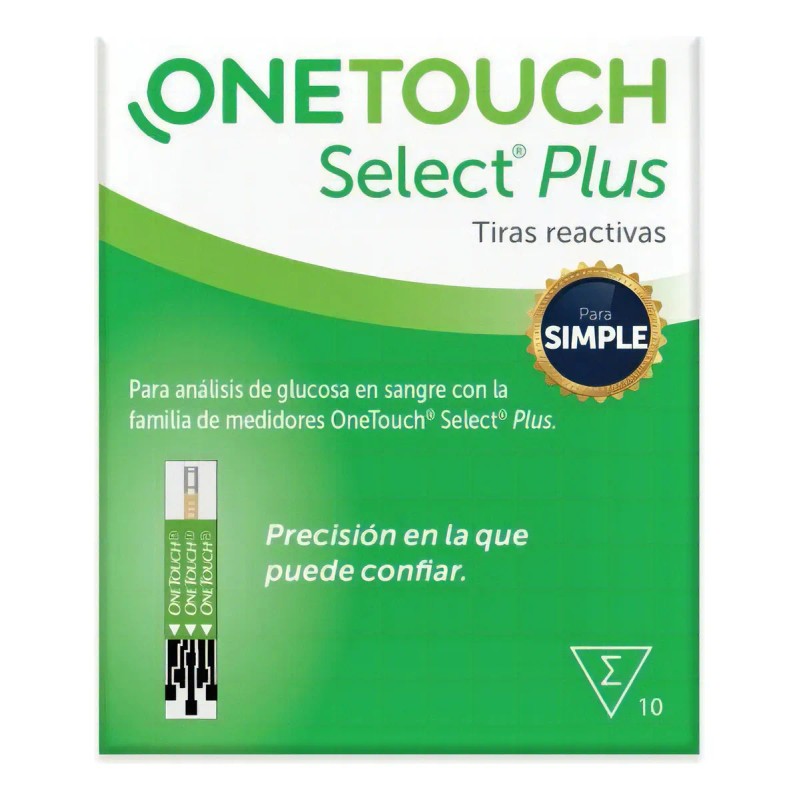 One Touch Select Plus Simple C/10 Tiras Reactivas