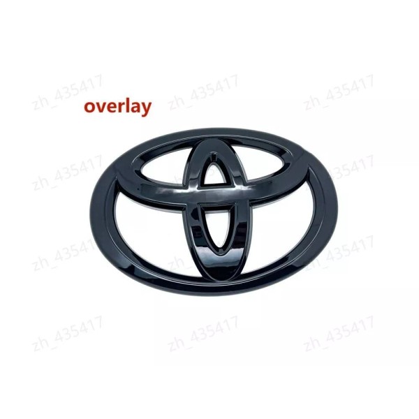 TOYOTA Overlay ! Gloss Black out Front Grille Emblem Badge