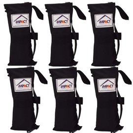 Impact Weight Bags for Pop Up Canopy Tent, Fill with Sand, Rocks or Dirt, Set of 6