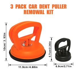 QZV Car Dent Puller,3 Pack Car Dent Puller Kit Handle Lifter, [ 2024 Upgrade 70kg/154lbs ] Powerful Suction Cup Dent Puller for Car Body Dent,Glass,Tiles and Mirror