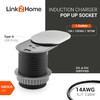 Link2Home 2 Pack Space Saver Grommet Socket with USB, 1