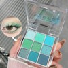 Green Eyeshadow Palette, Glitter Eyeshadow Eye Make-Up, Bright Light Green