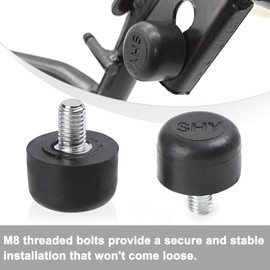 Minho 4Pcs M8 x 1.22" Rubber-Head Screw Tripod Feet Spike for Camera Tripods Monopod,Motorcycle Center Kickshtand Cushion Bushing,Multi Purpose Fasteners Cushioning Components