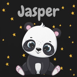 Geschenk mit Namen personalisiert by Shirtracer - Children's apron for boys and girls - cute panda bear, panda bears, 1 black