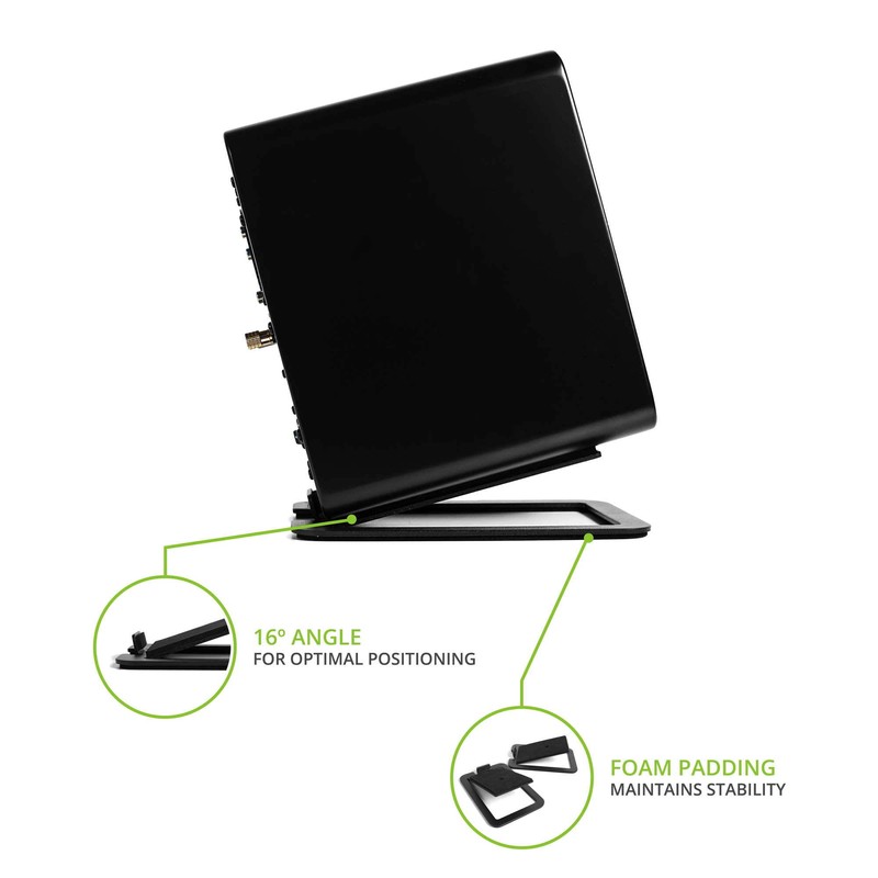 Kanto S4 Tilted Desktop Speaker Stands for Medium Bookshelf Speakers