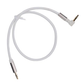 3.5 Mm Male to Male Braided Auxiliary Cord, 3.5mm Nylon Braided Aux Cable, 90 Degree Right Angle 3.5mm Cable Compatible with Headphone, Smartphone, Home Car Stereo, Speaker,