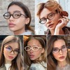 Junsika Fashionable Blue Light Glasses for Women Retro Oval Glasses