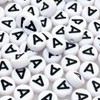 Lnvision Perline con Lettere A 300 Pezzi 4x7mm Vocale Bianco