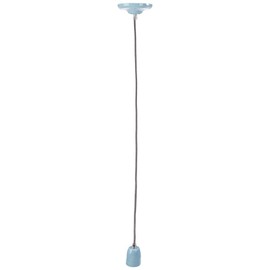Filament Style Pendant Light, Ceramic, Blue
