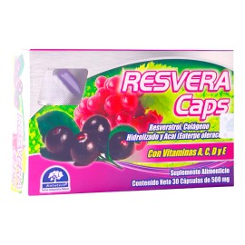 Resvera Caps Caja Con 30 Cpsulas De 500 Mg Natutech Sin Sabor                                                                                         
