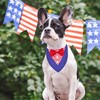 ADOGGYGO American Flag Dog Tuxedo Bandana, Red Blue Pet Tux