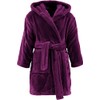 REDBEST Perris Unisex Hooded Fleece Dressing Gown, berry