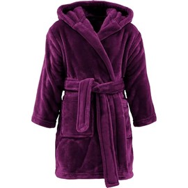 REDBEST Perris Unisex Hooded Fleece Dressing Gown, berry