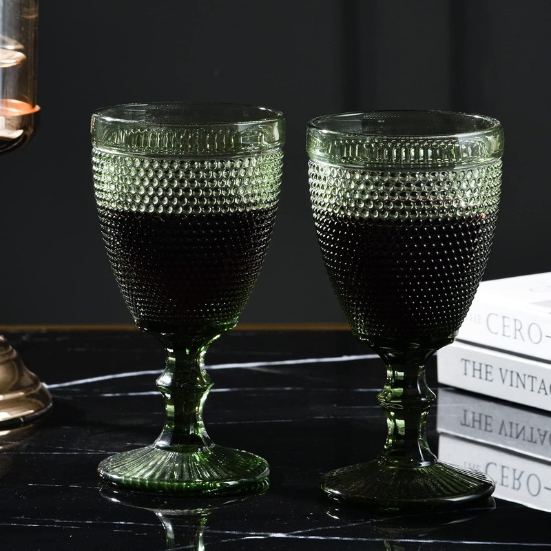 Bandesun Wine Glasses Set of 6 - Vintage Beads Goblet