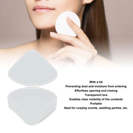 Caja de Almacenamiento de Borlas de Polvo, 5 Piezas de Contenedor de Licuadora de Maquillaje, Estuche de Almacenamiento de Borlas de Polvo Cosmético para Mujeres, Anillos,