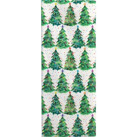Printed Christmas Gift Tissue 20" x 30", Trees (24 Folded Sheets) Decorative Wrapping Tissue Paper for Holiday Gifts, Bags, Crafts