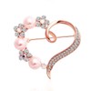 Heart Brooch For Women Cluster Pave Clear Crystal Love Heart