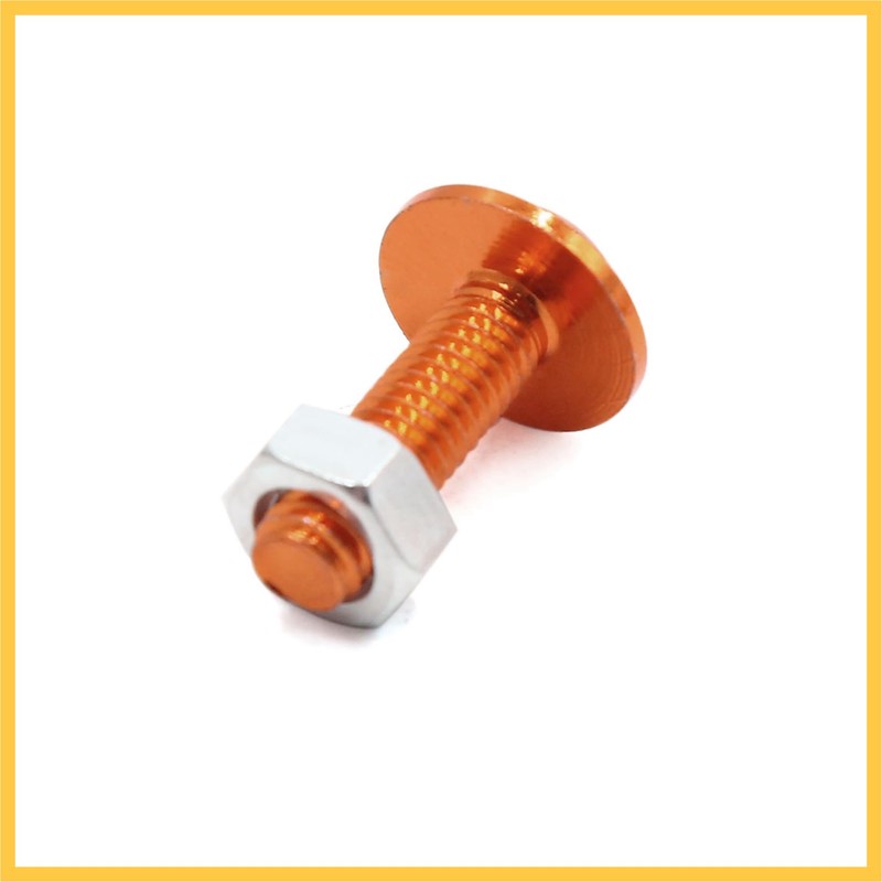 REPAIROCK 40pcs M6 Orange Aluminum Alloy Hex Socket Head Motorcycle