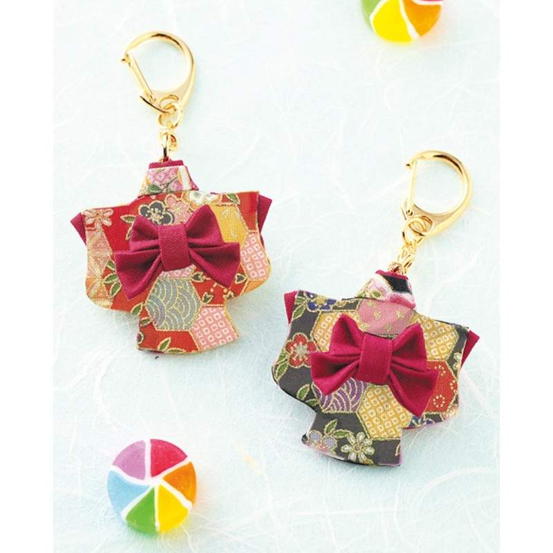 Panami LH-95 Handicraft Kit, Japanese Mini Kimono Keychain, Making Without