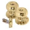 XFORT Bello Entrance Knob Set Polished Brass, Door Knob with